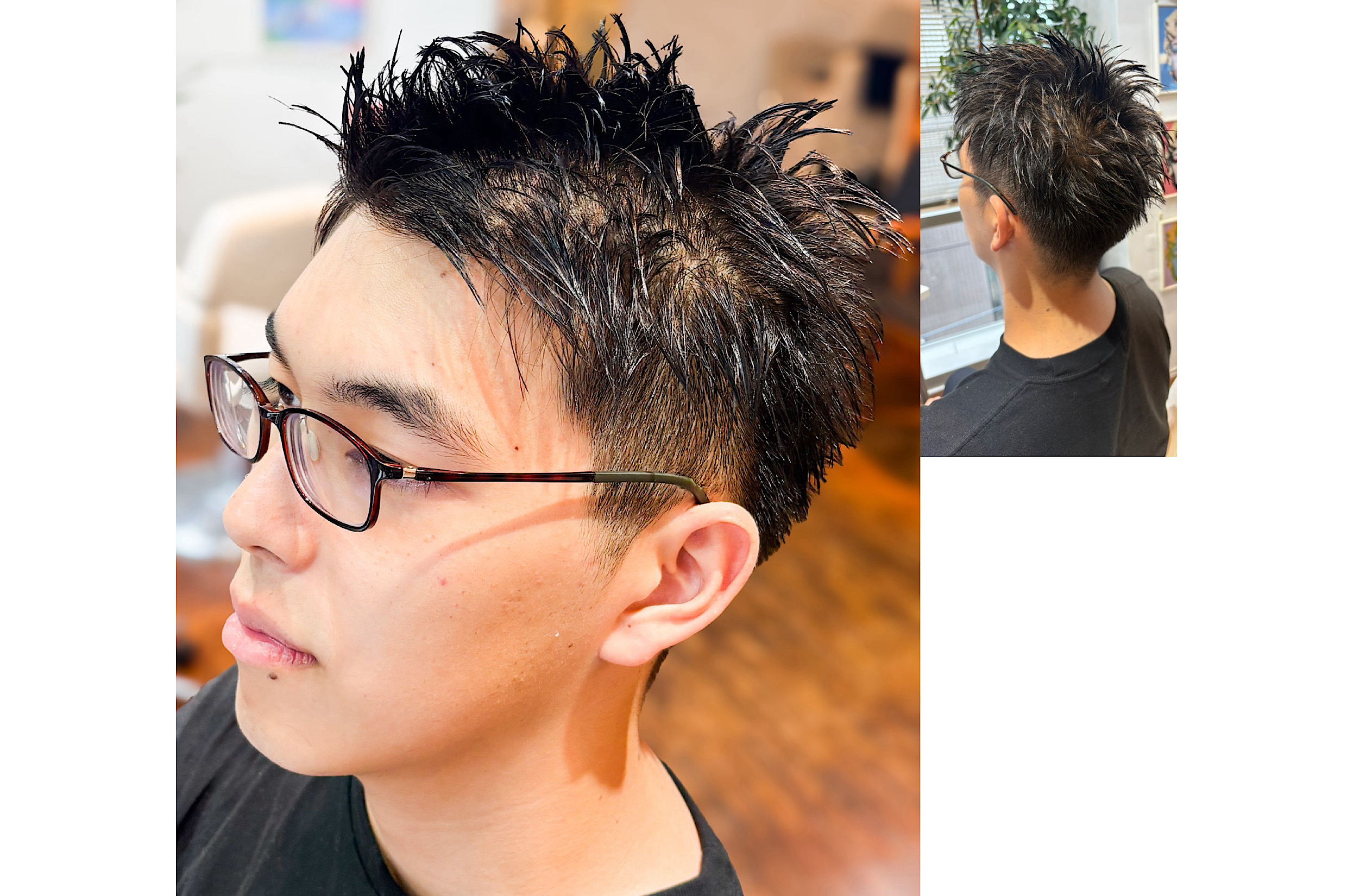 メンズ×スパイキーショート