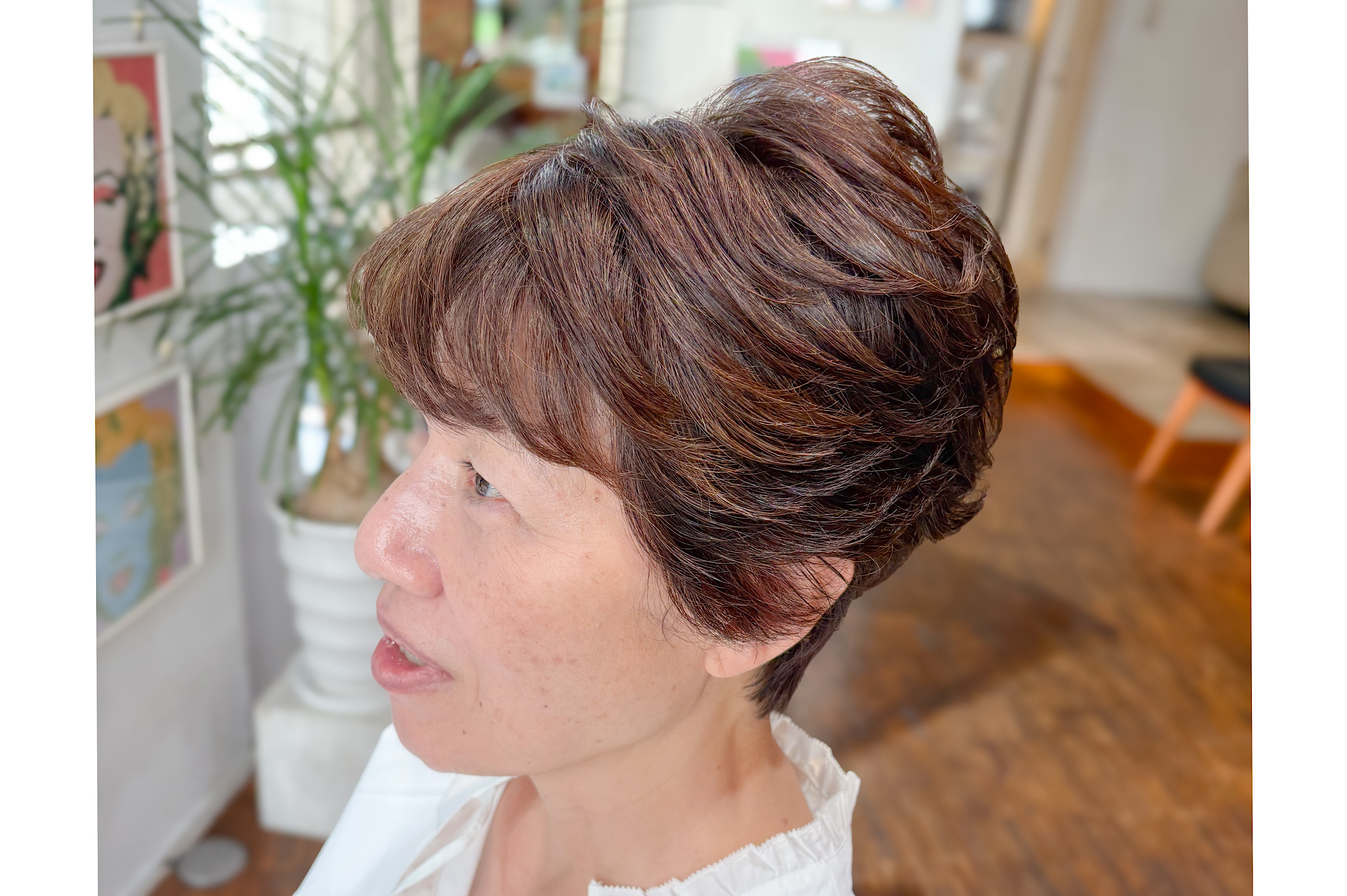 60代女性 ショート×ヘアカラー